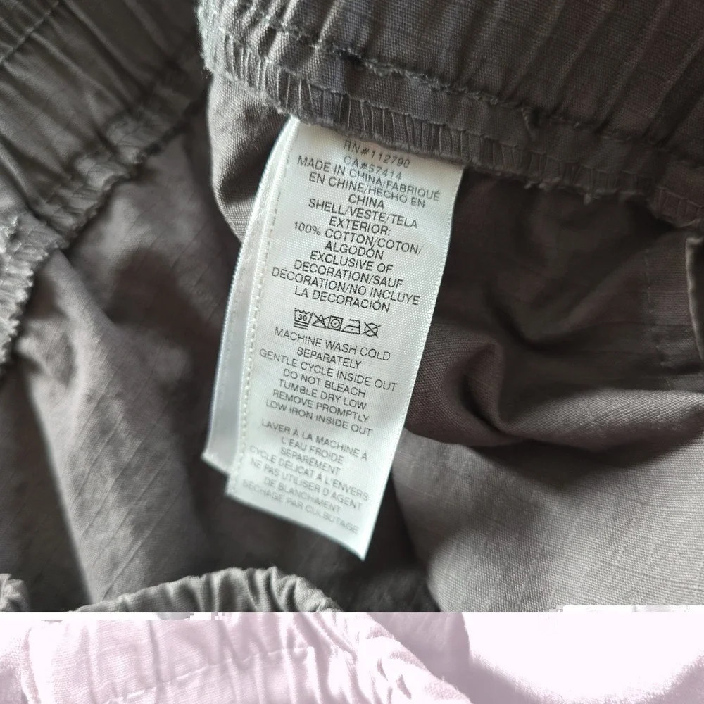 True Religion Ripstop Jogger Granite Grey Cargo Pockets Men's Pants Size XL NWT